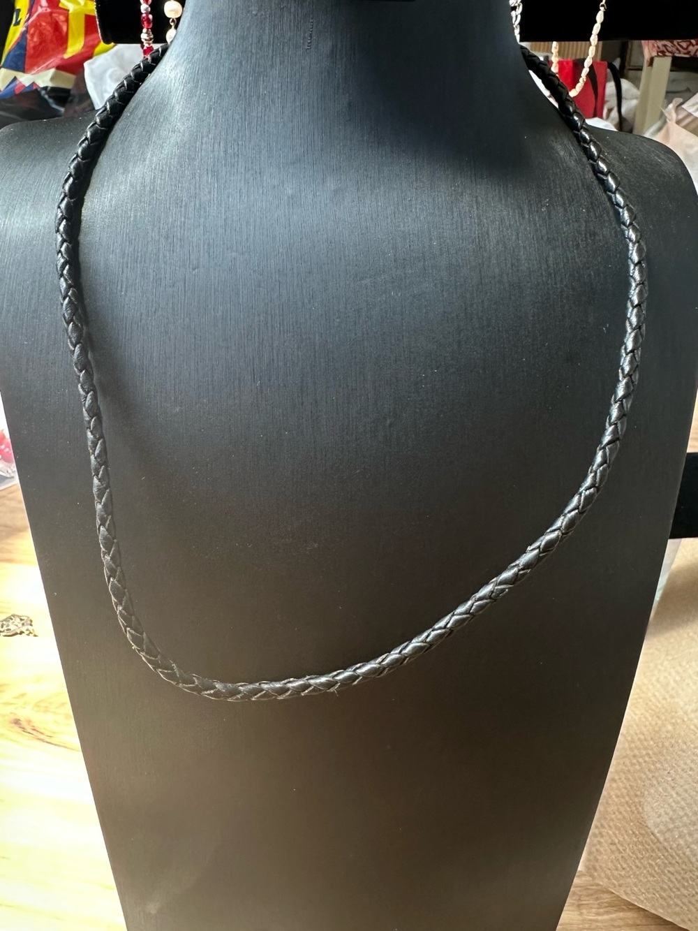 James Avery Black Braided Leather Necklace